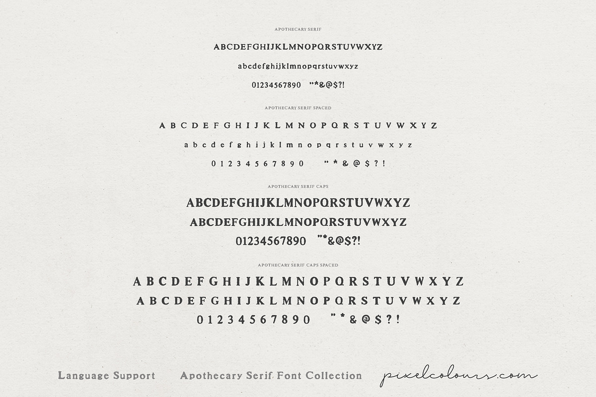 Apothecary Serif Font Collection, a Serif Font by pixelcolours (Photo 11 of 14)