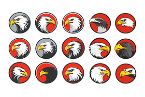 Cartoon eagle logos. Talon feather, an Animal Illustration by Stock-Smart-Start
