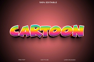 Colorful Cartoon Text Effect For Kid