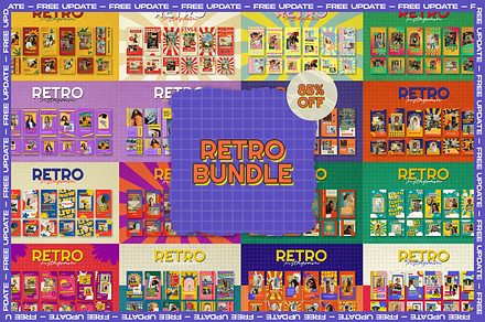 Retro Instagram Bundle Vol.1, a Social Media Template by Creatchees.std