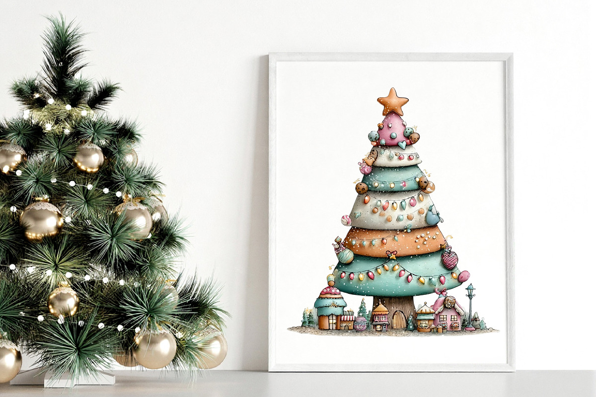 Whimsical Woodland Christmas Clipart, an Illustration by Canvas Craft (Photo 6 of 6)