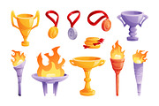 Olympic elements and awards |Pattern, an Object Illustration by EeKayStore (Thumbnail 2 of 4)