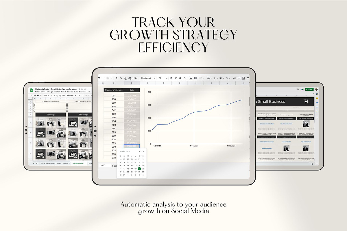 Google Sheet Marketing Calendar, a Social Media Template by Marketello Studio (Photo 2 of 4)