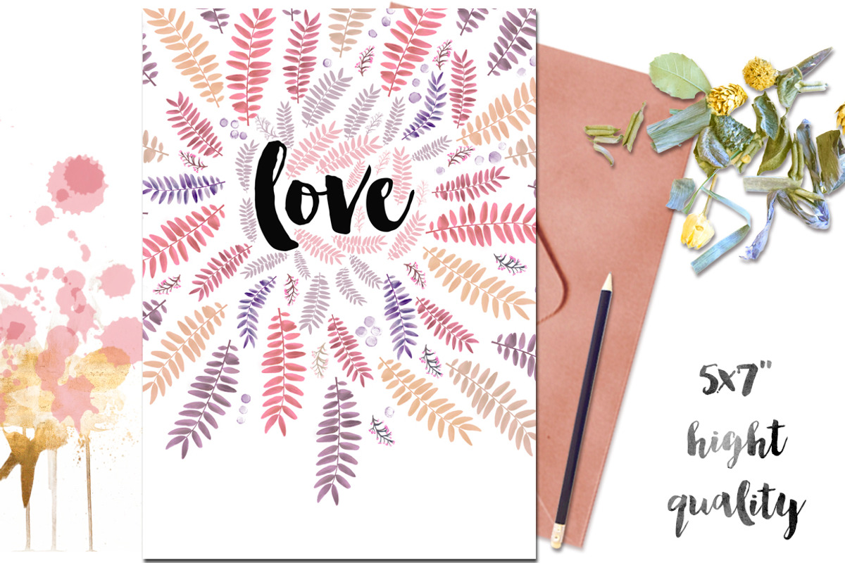 Love and leaves Cards, a Card Template by Narais (Photo 2 of 3)