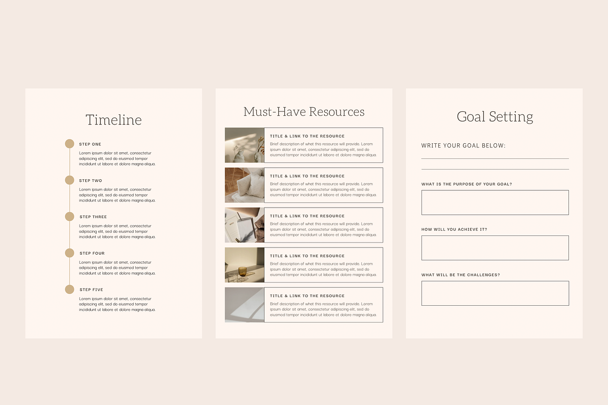 Minimalist Modular Workbook, a Marketing Template by denofdreamers (Photo 3 of 6)