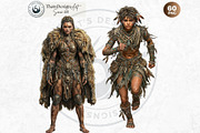 Primal Fantasy Tribal Characters PNG, a Person Illustration by ThatsDesignArt (Thumbnail 13 of 13)