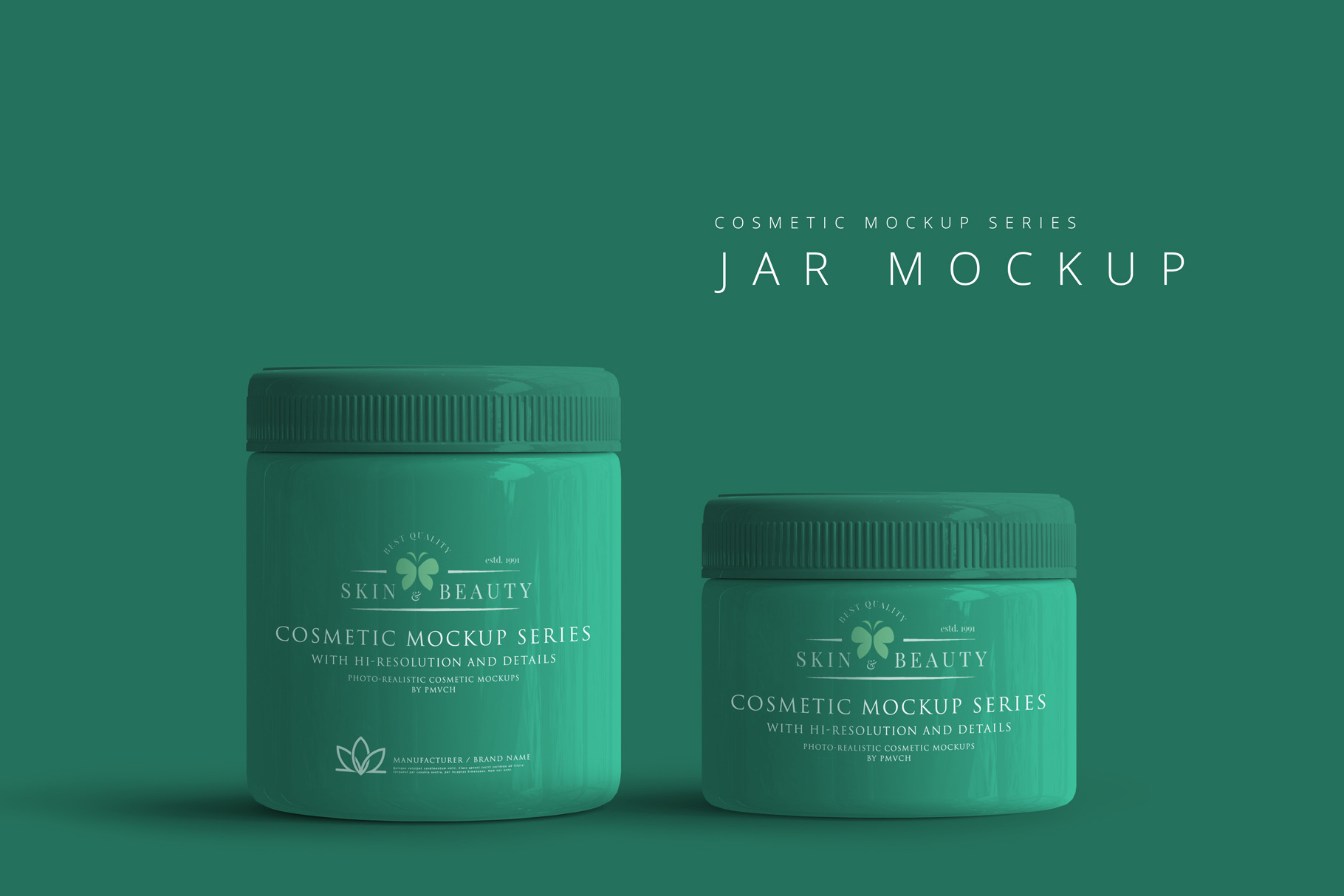 Cosmetic Jar Mockup by Pmvch  Creative Market
