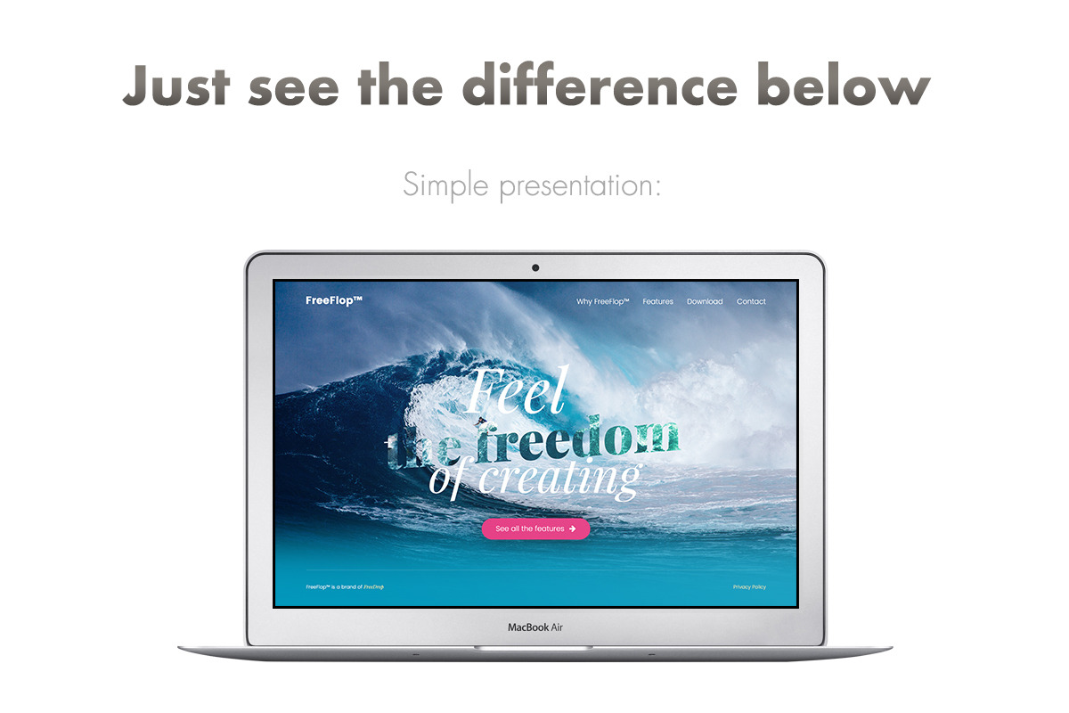 Hero / Header MacBook™ Mockup, a Mac Mockup by eppearance (Photo 3 of 3)