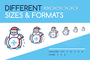 Christmas Line Icons Set, an Outline Icon by Boyko Pictures (Thumbnail 5 of 9)