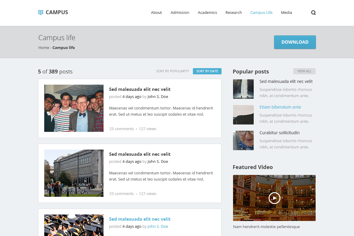 Campus - University PSD Template, a Websites & App Template by bestwebsoft (Photo 4 of 5)