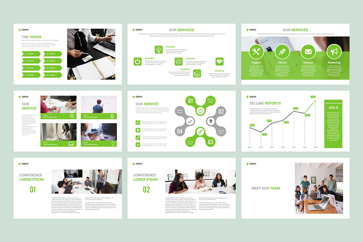 Company Profile PowerPoint Template, a Presentation Template by Aspect_Studio (Photo 4 of 7)