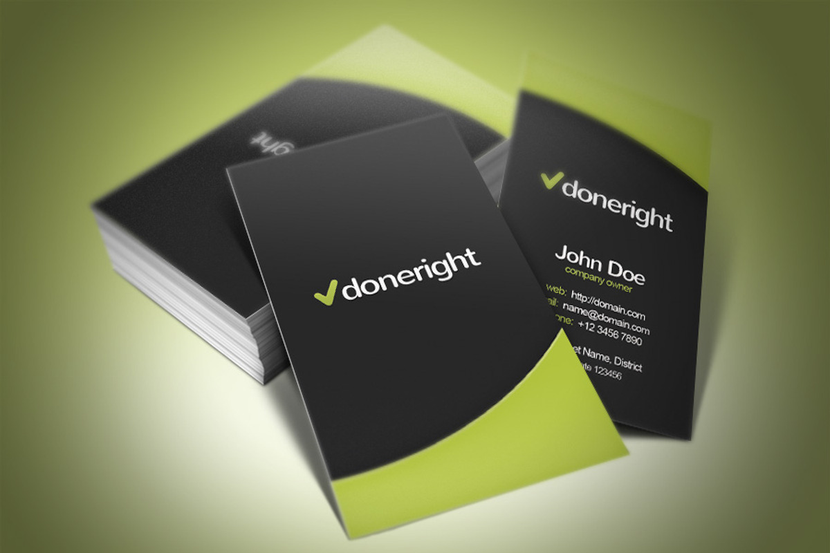 Done Right Business Card, a Business Card Template by Rafael Oliveira (Photo 1 of 4)