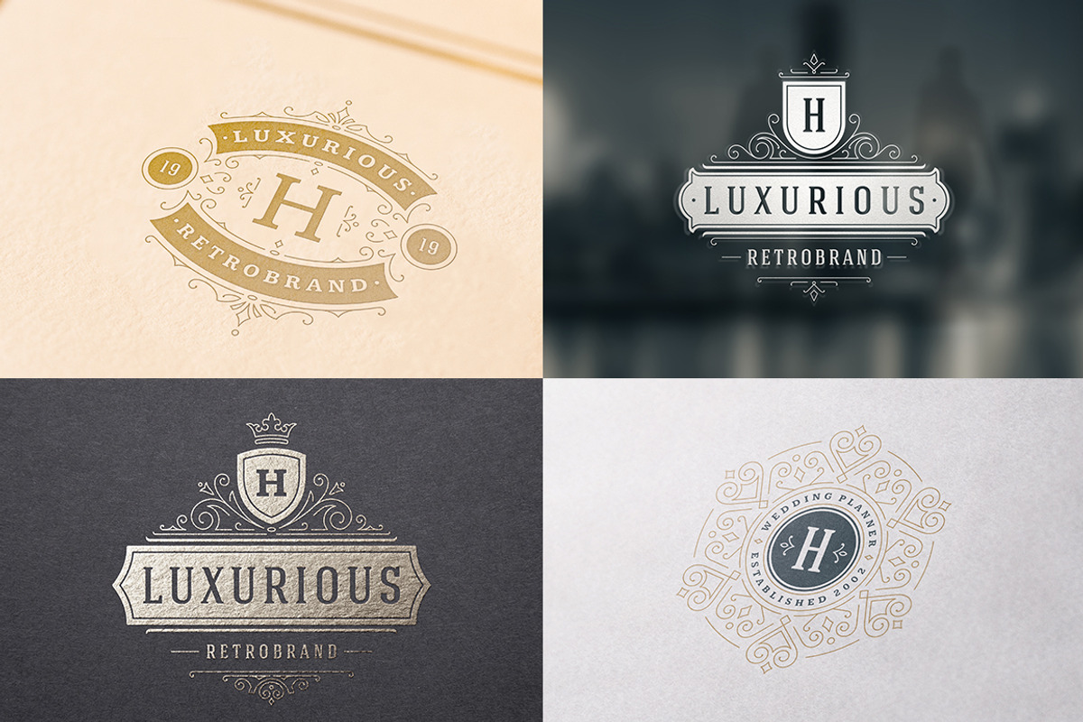 50 ornaments logos & monograms, a Branding & Logo Template by Vasya Kobelev (Photo 9 of 12)