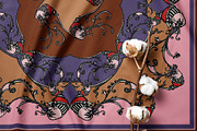 Rococo Botanique Silk Scarves Design, a Decorative Illustration by ilustrinna (Thumbnail 4 of 12)
