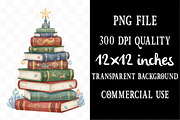 Books Christmas Tree Clipart, an Illustration by Designking (Thumbnail 4 of 5)