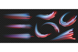 Glowing color speed line. Light, an Illustration by Frogella