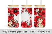16 oz Libbey Glass Can Flowers, a Graphic by SindyPrintDesign (Thumbnail 6 of 9)