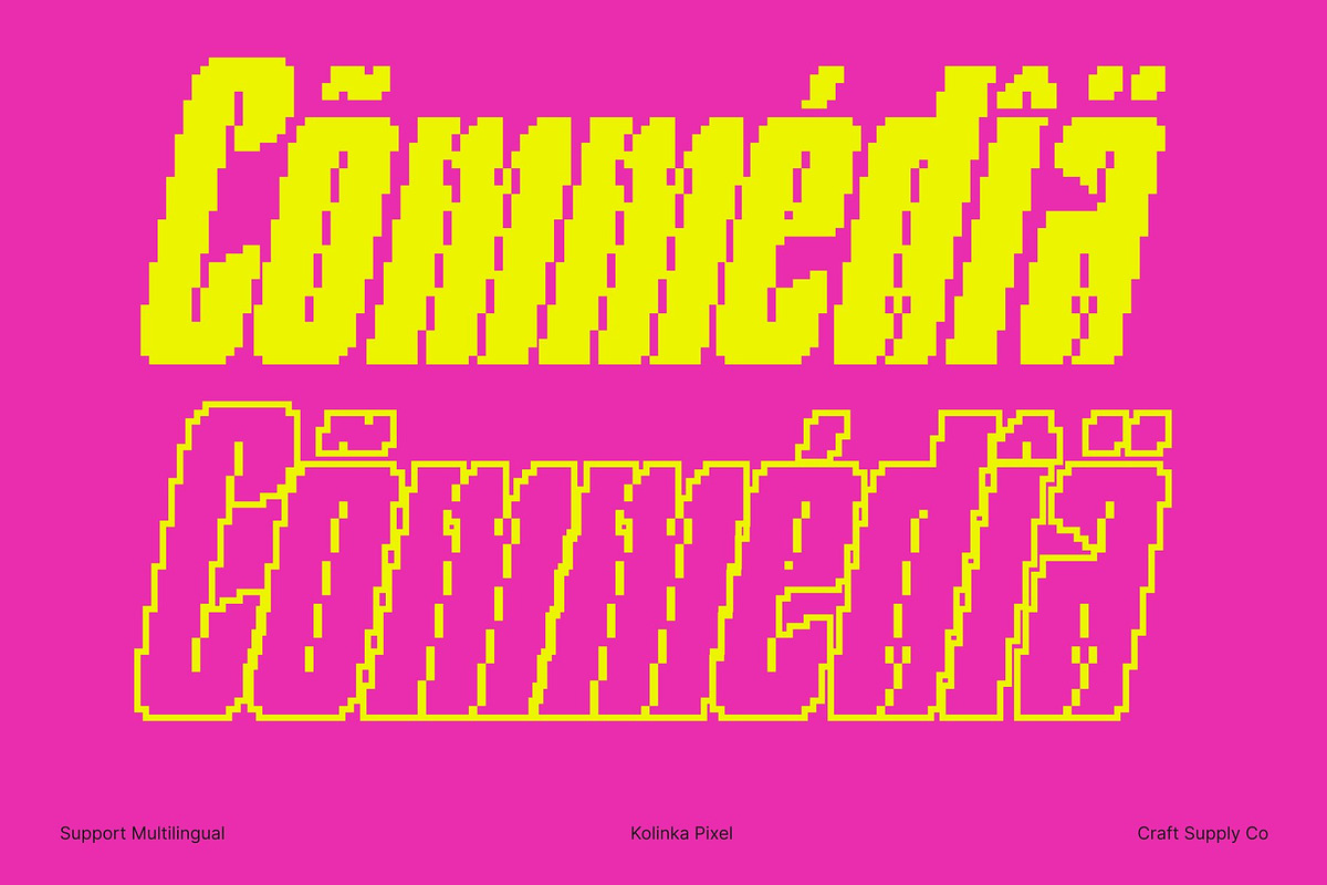 Kolinka Pixel, a Sans Serif Font by Craft Supply Co. (Photo 7 of 8)