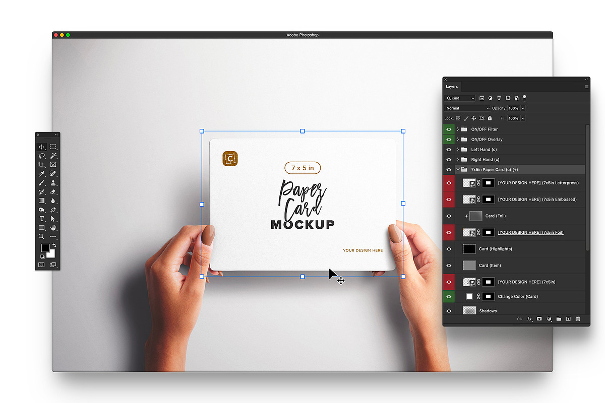 7x5in Paper Card Rounded Corners, a Mockup by Custom Scene (Photo 7 of 10)