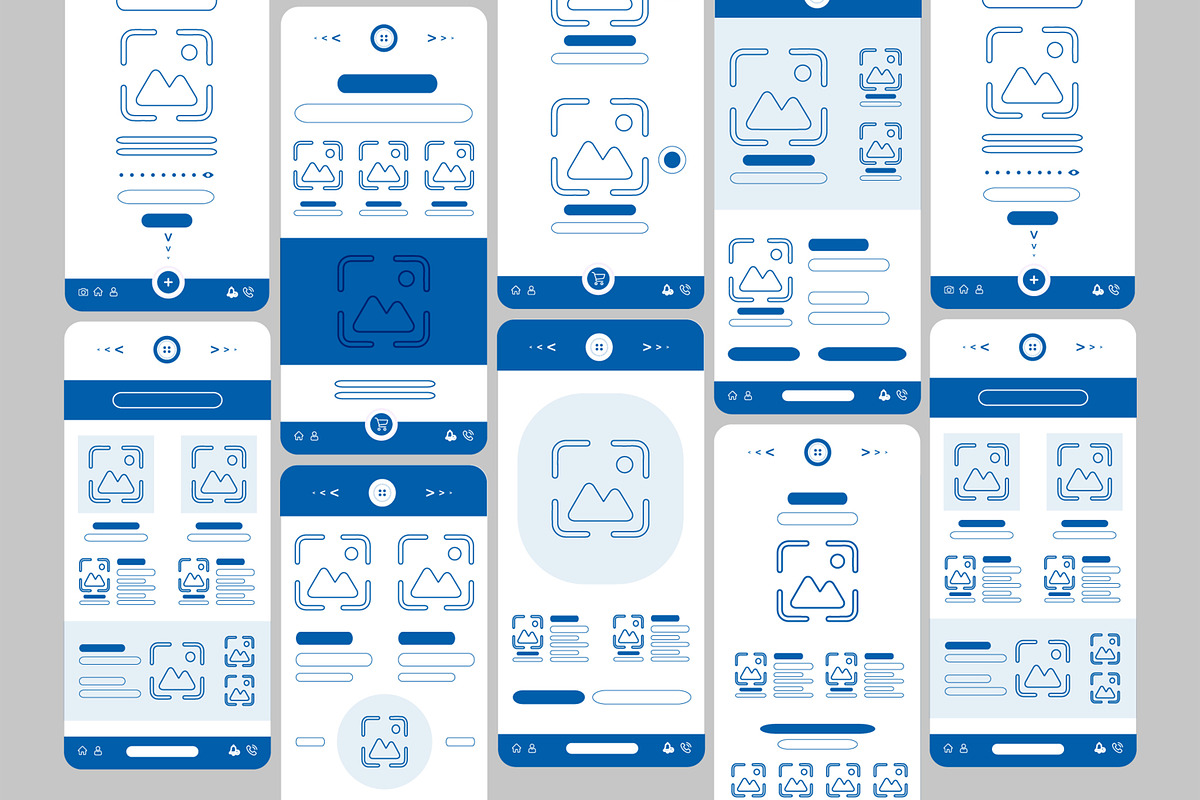 Mobile Wireframe UI kit Layout, a Wireframe Template by CreativeShaper (Photo 1 of 3)