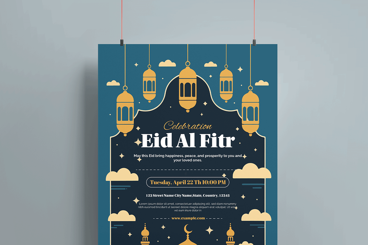 Eid Al Fitr Celebration Flyer, a Flyer Template by MightyDesign (Photo 2 of 8)