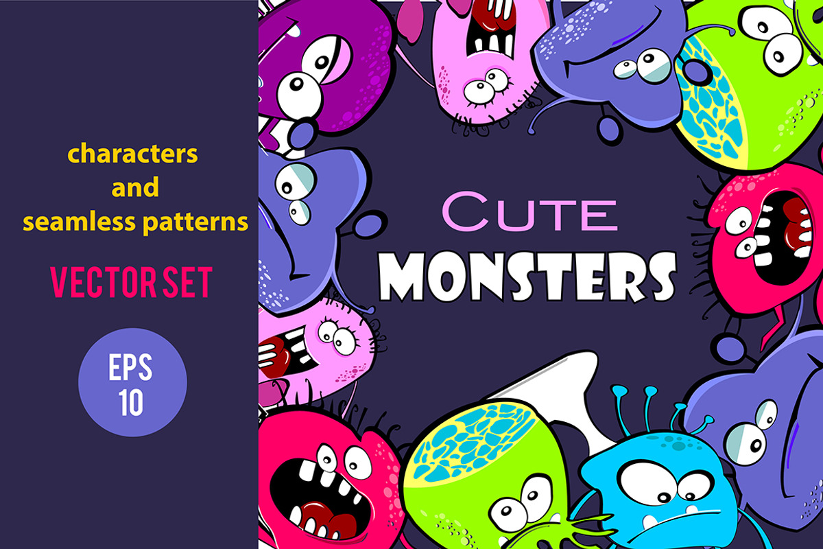 Color monsters big set, an Illustration by lidiya_zayac (Photo 1 of 5)