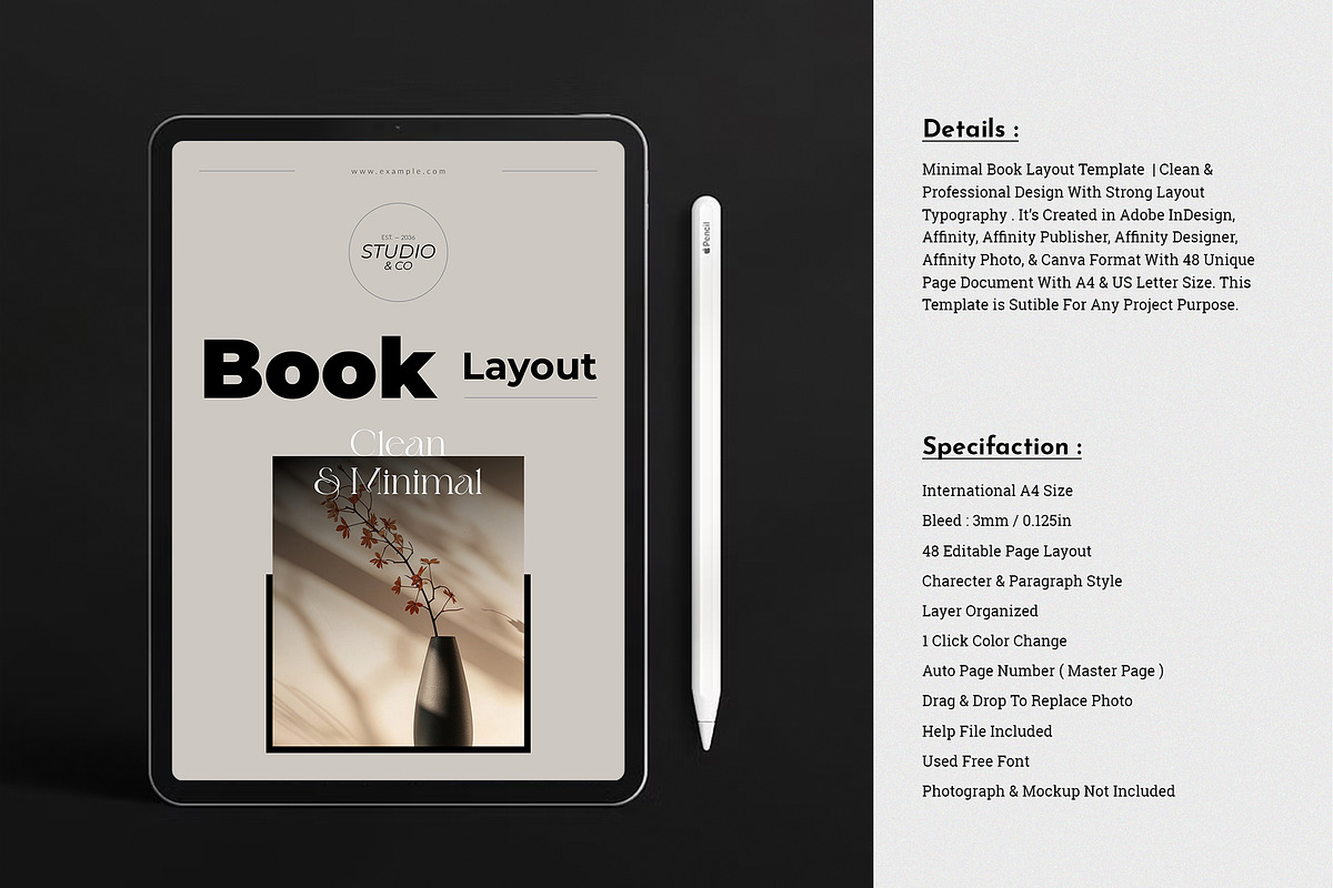 Minimal Editorial Book Layout -Canva, a Magazine Template by TemplateFolio-Shop (Photo 3 of 24)