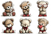 Whimsical Teddy Bear Clipart Bear, an Illustration by Craft Nest (Thumbnail 8 of 11)