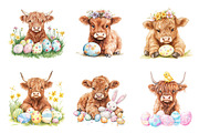 Easter Highland Cow Clipart PNG, an Illustration by SinaCreation (Thumbnail 5 of 5)