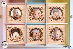 Shadow Box Frames Laser Cut Bundle, a Decorative Illustration by svgocean