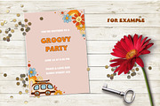 Groovy retro collection. Vector, an Object Graphic by VaraNa Art (Thumbnail 3 of 8)
