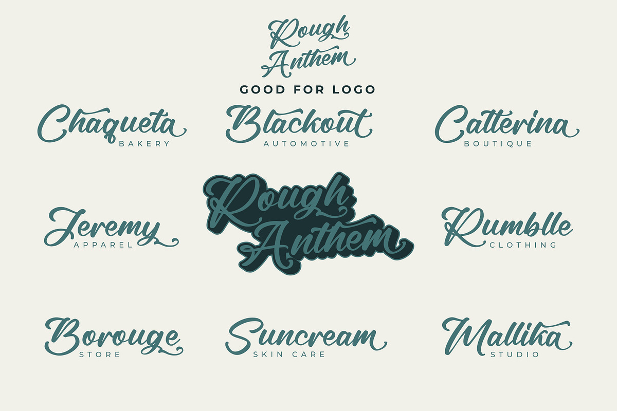 Rough Anthem - Modern Script Font, a Script Font by ribethstudio (Photo 4 of 12)
