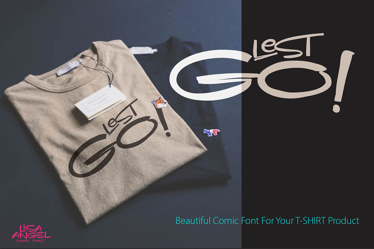 LISA ANGEL comic font preview 6