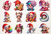Cute Christmas Baby Gnome Sublimatio, an Illustration by RobertsArt (Thumbnail 5 of 5)