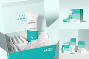 Box with Sachets Mockup Set, a Packaging Mockup by creatsy5 (Thumbnail 6 of 8)