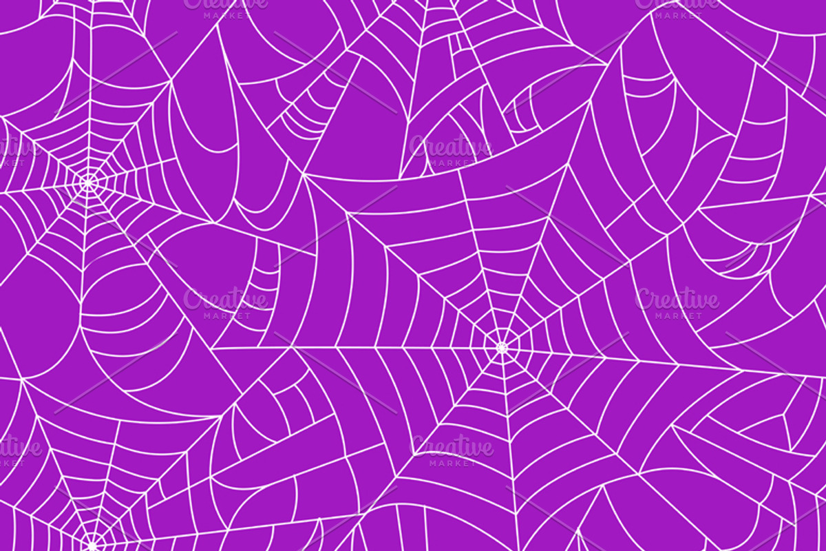 Spider web seamless pattern. EPS+JPG, a Pattern Graphic by Cheremuha