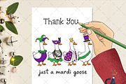 Mardi Gras Goose Sublimation PNG, an Illustration by Creative Art (Thumbnail 4 of 6)