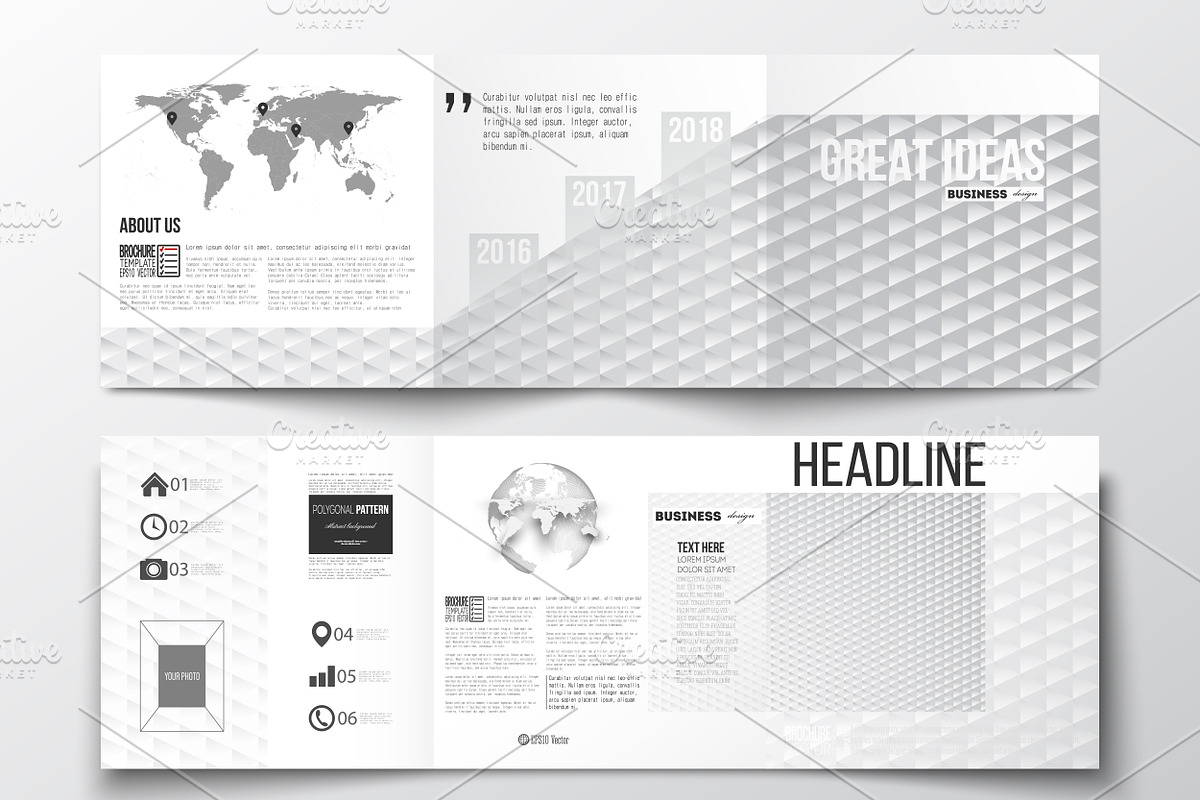 Bundle of 25 brochure templates, a Decorative Illustration by VectorShop (Photo 17 of 25)