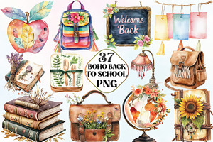 Boho Back to School Sublimation, an Illustration by CraftArtStudio