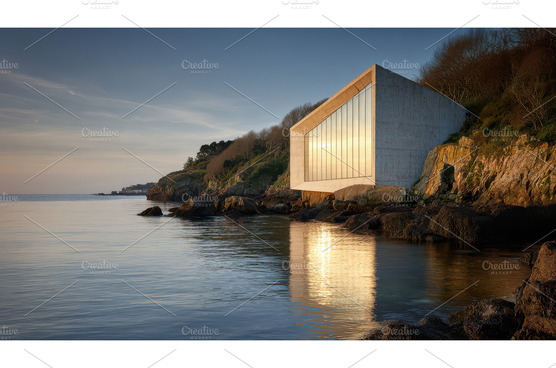 Modern Coastal Building with Glass, an Architecture Photo by Lermont51