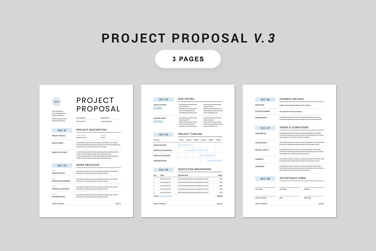 Proposal Bundle | MS Word & Indesign, a Stationery Template by Leaflove (Photo 4 of 16)