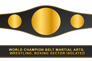 World champion belt vector isolated