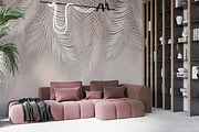 Wallpaper mockup Luxury living room, a Household Mockup by Hunny Badger (Thumbnail 3 of 9)