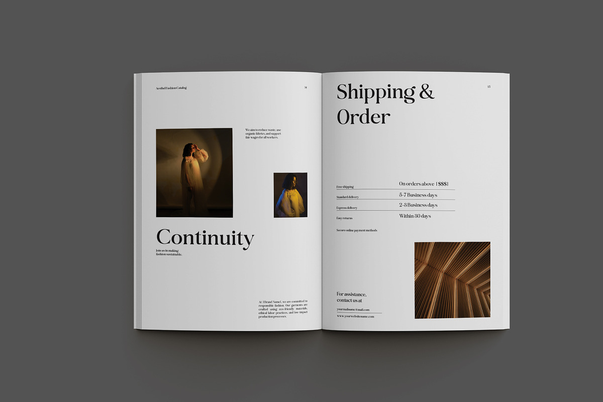 Green Minimal Fashion Catalog, a Brochure Template by Neermana (Photo 9 of 10)