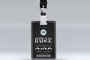 Luxury Black ID Badge