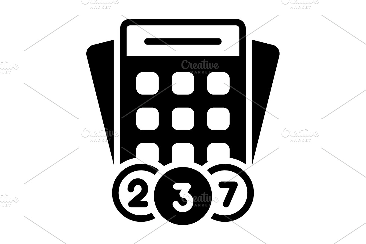 Bingo keno solid icon, a Solid Icon by Creative priyanka