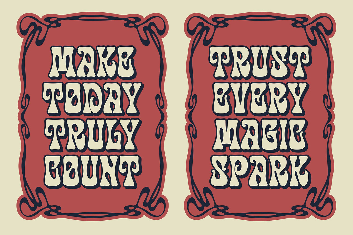 Disco Paradise – a Psychedelic Font, a Slab Serif Font by Blankids Studio (Photo 4 of 10)