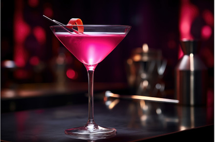 Cosmopolitan cocktail. Generate Ai, a Food & Drink Photo by Ylivdesign