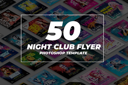 50 Night Club Party Flyer Bundle 2, a Flyer Template by NanoAgency