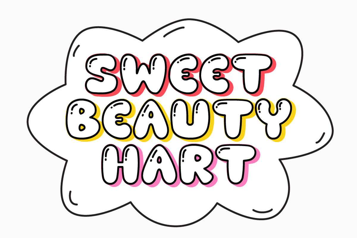 Baby Gemoy - Playful Bubble Font, a Handwritten Font by Typebae (Photo 4 of 8)